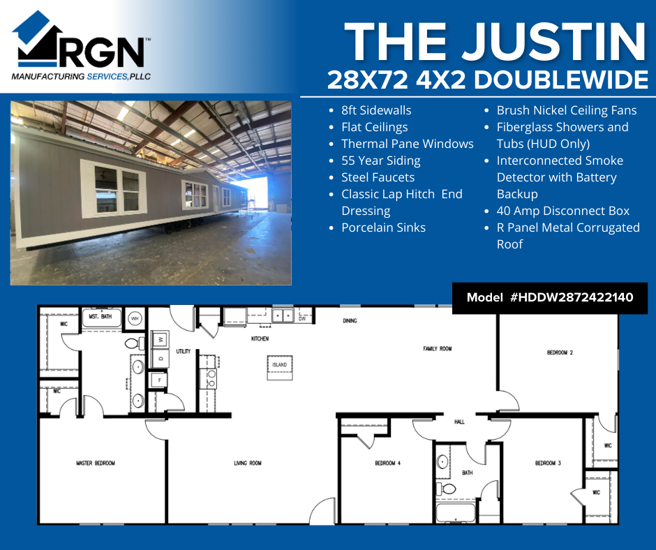 The Justin mobile home main image.